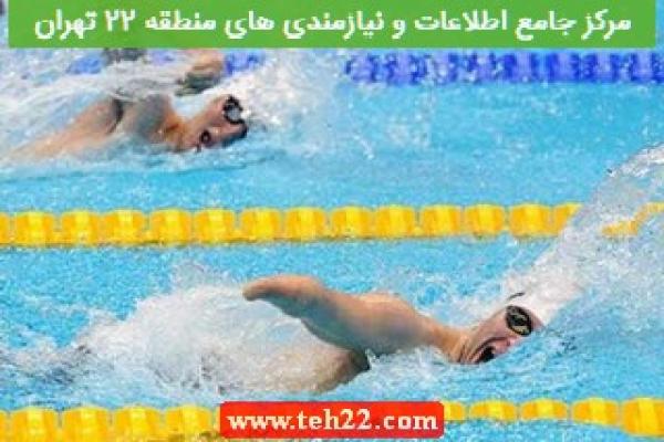 تصویر شماره تیم شنای بانوان منطقه ۲۲ تهران به کسب مقام در المپیاد نائل شدند.