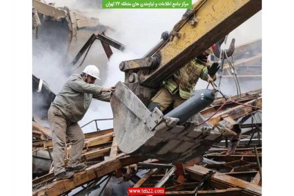تصویر شماره حادثه آتش سوزی ساختمان پلاسکو  جان آتشنشان را گرفت 